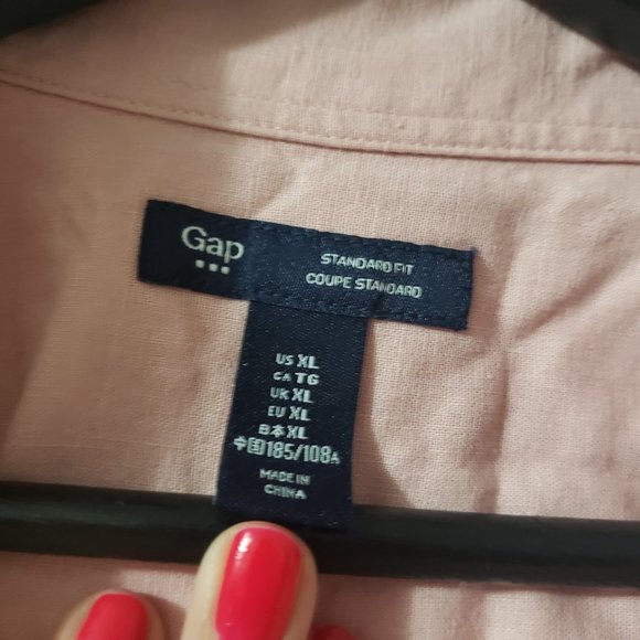 Gap Light Pink Button down Shirt for Men Size XL - Picture 3 of 9